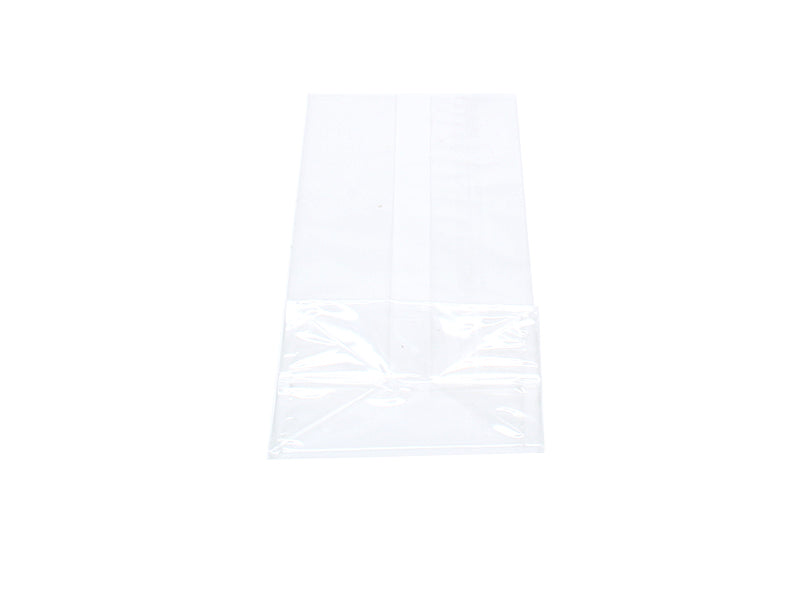 Blokbundspose forseglet bund i cellofan, 10 x 6 x 28 cm. fra bund.