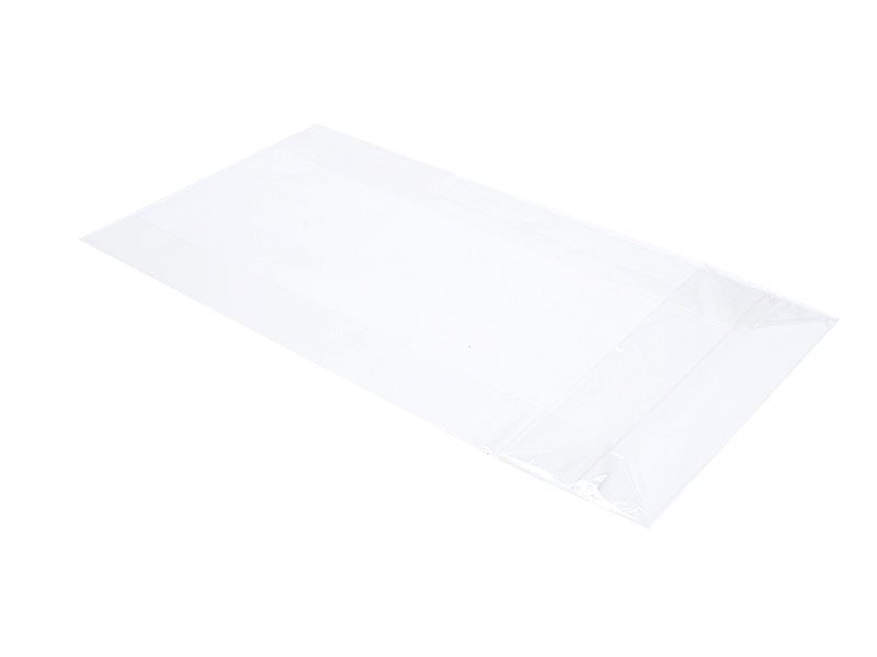 Blokbundspose forseglet bund i cellofan, 21 x 9 x 41 cm.