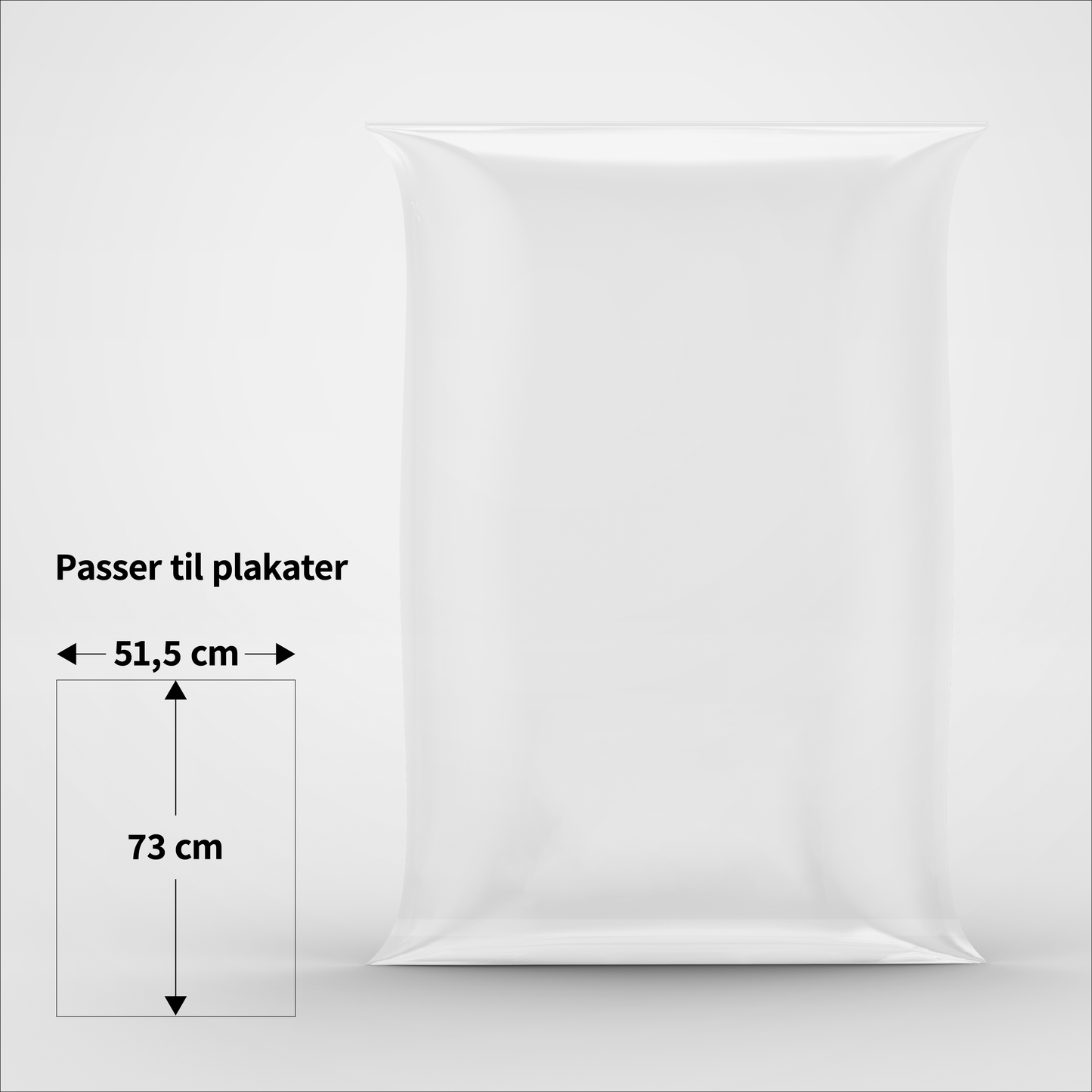 Cellofanposer - 51,5 x 73 cm - Pakke med 100 stk.