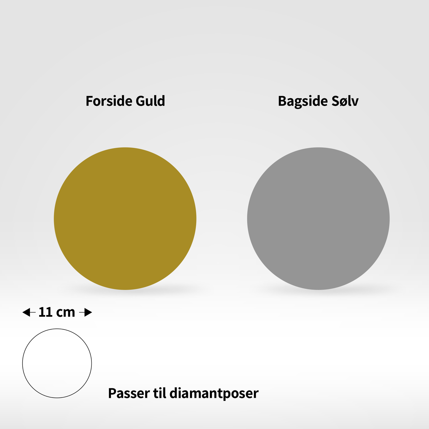 Papbund til diamantpose - Ø11 - Pakke med 50 stk.