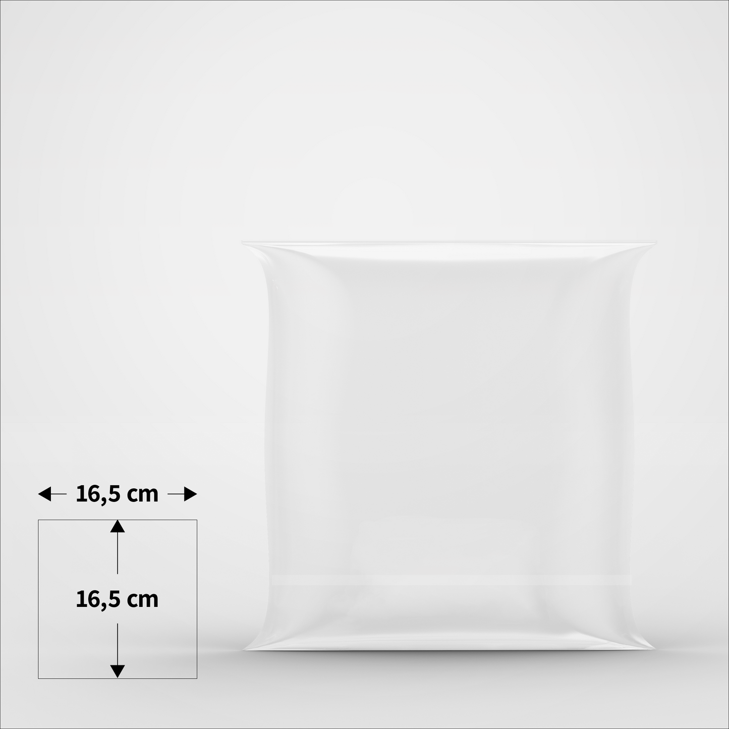 Cellofanposer - 16,5 x 16,5 cm - Pakke med 100 stk.
