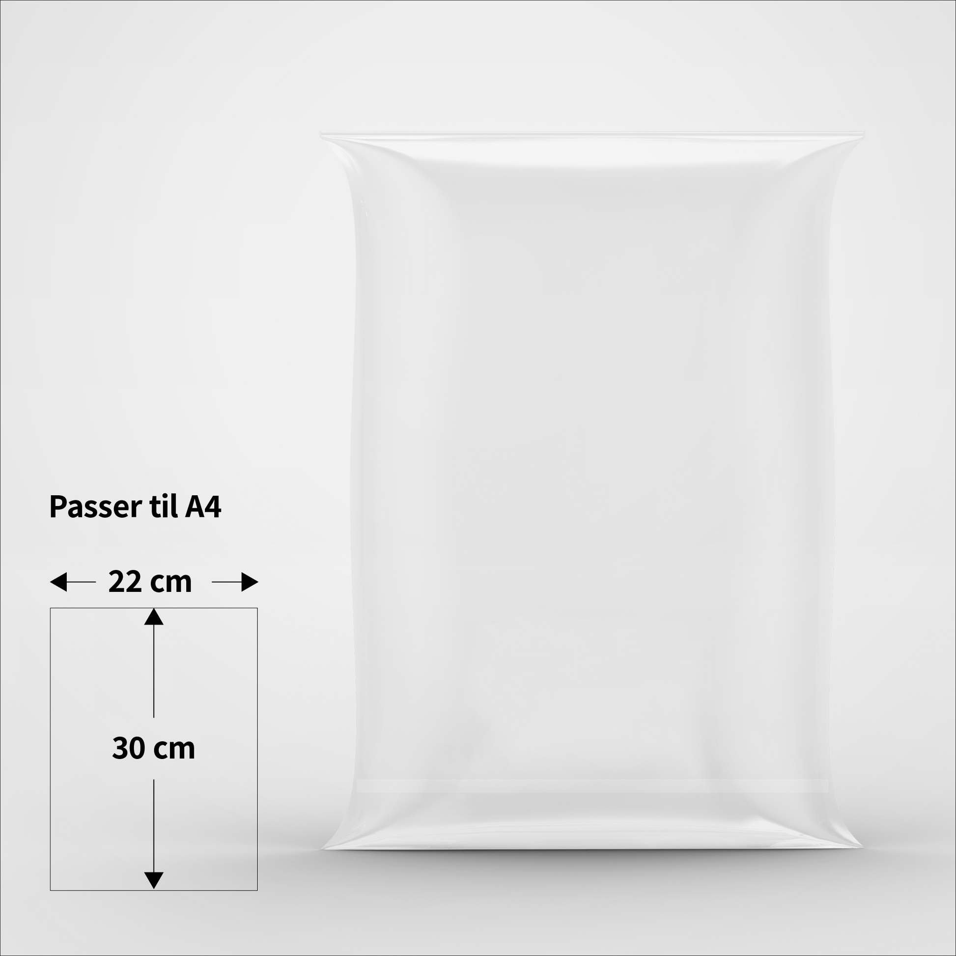 Cellofanposer - 22 x 30 cm - Pakke med 100 stk.