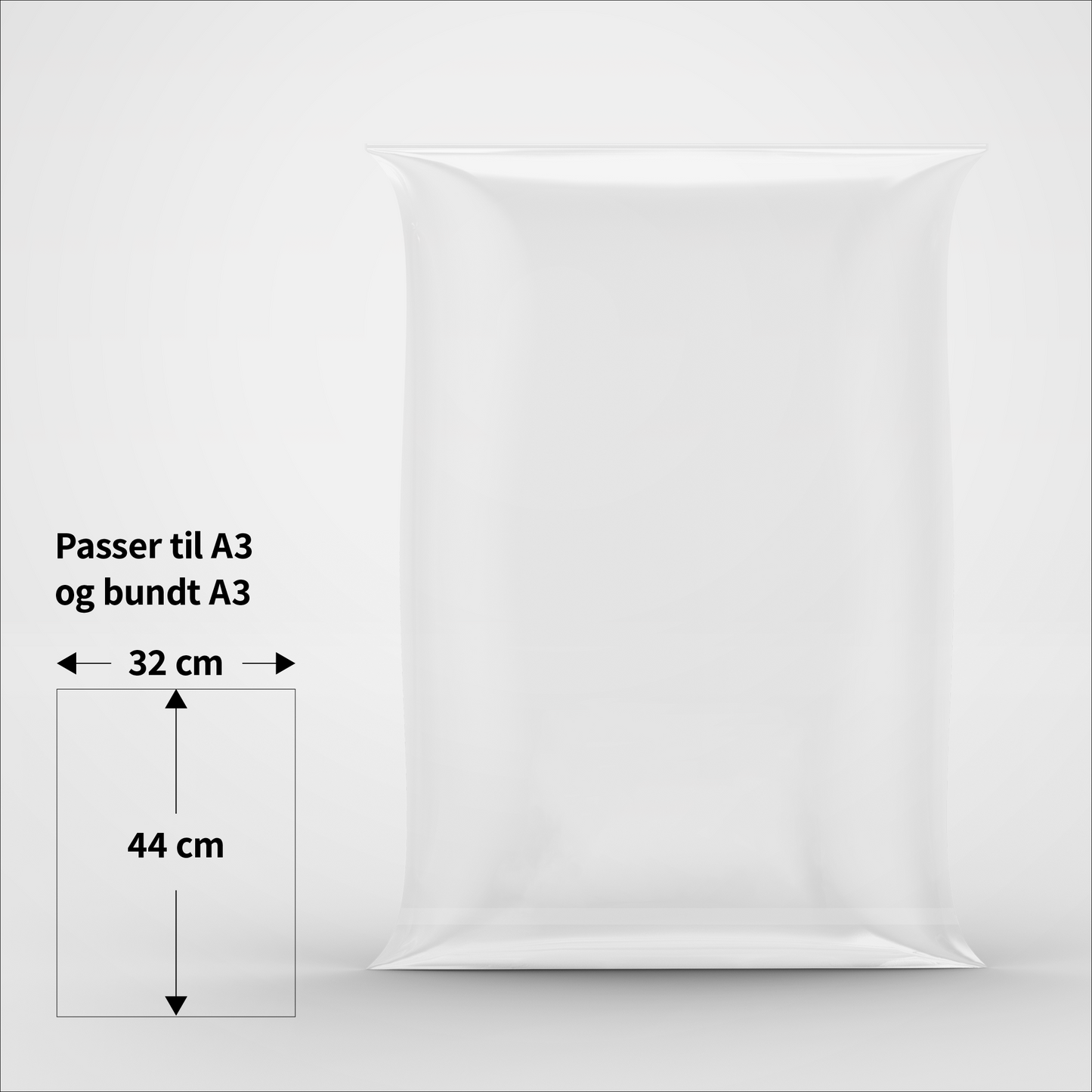 Cellofanposer - 32 x 44 cm - Pakke med 100 stk.
