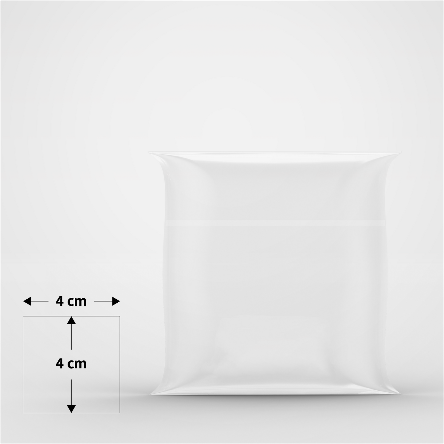 Cellofanposer - 4 x 4 cm - Pakke med 100 stk.