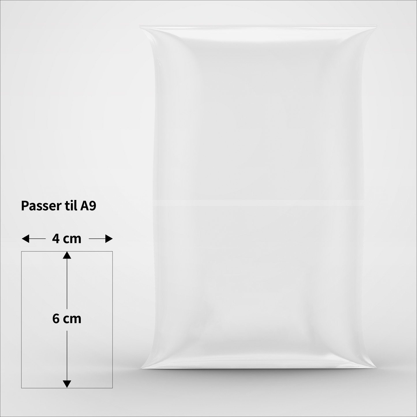 Cellofanposer - 4 x 6 cm - Pakke med 100 stk.