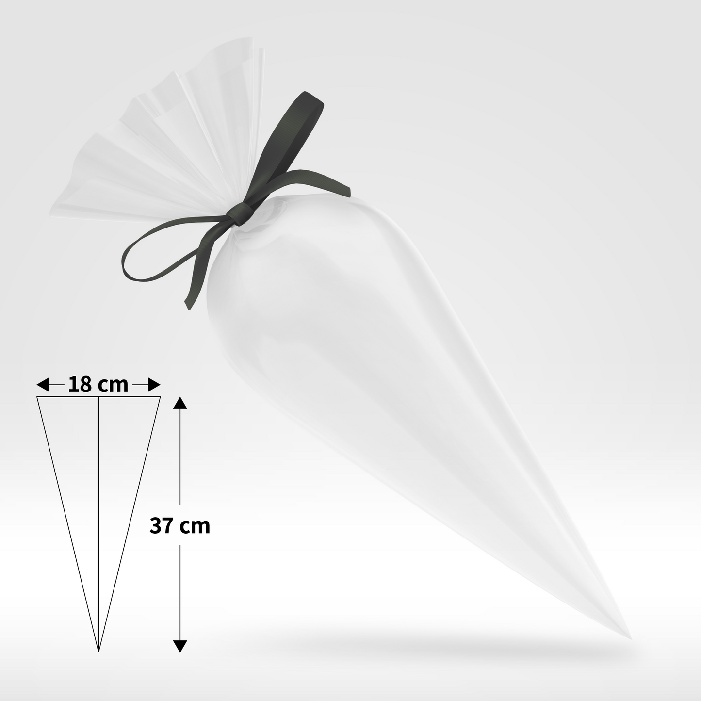 Spidsposer Cellofan - 18 x 37 cm - Pakke med 50 stk.