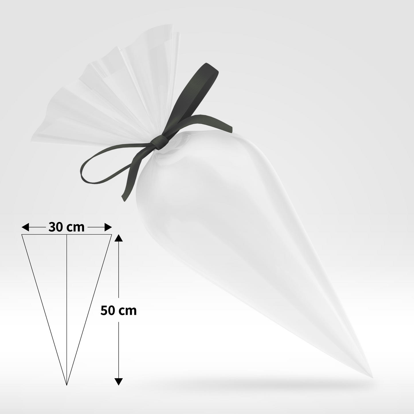 Spidsposer Cellofan - 30 x 50 cm - Pakke med 50 stk.