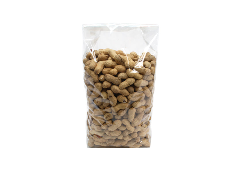Blokbundspose forseglet bund i cellofan, 16 x 8 x 20 cm. med indhold