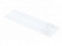 Blokbundspose forseglet bund i cellofan, 6 x 5 x 25 cm. 40my. Pakke med 100 stk.