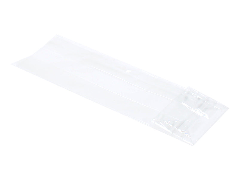Blokbundspose forseglet bund i cellofan, 7 x 4 x 22 cm.