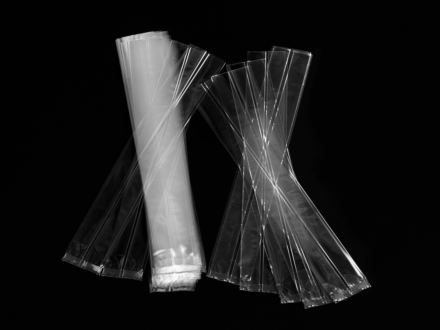 Diamantpose Cellofan SMALL med papbund - Ø11 x H40 cm