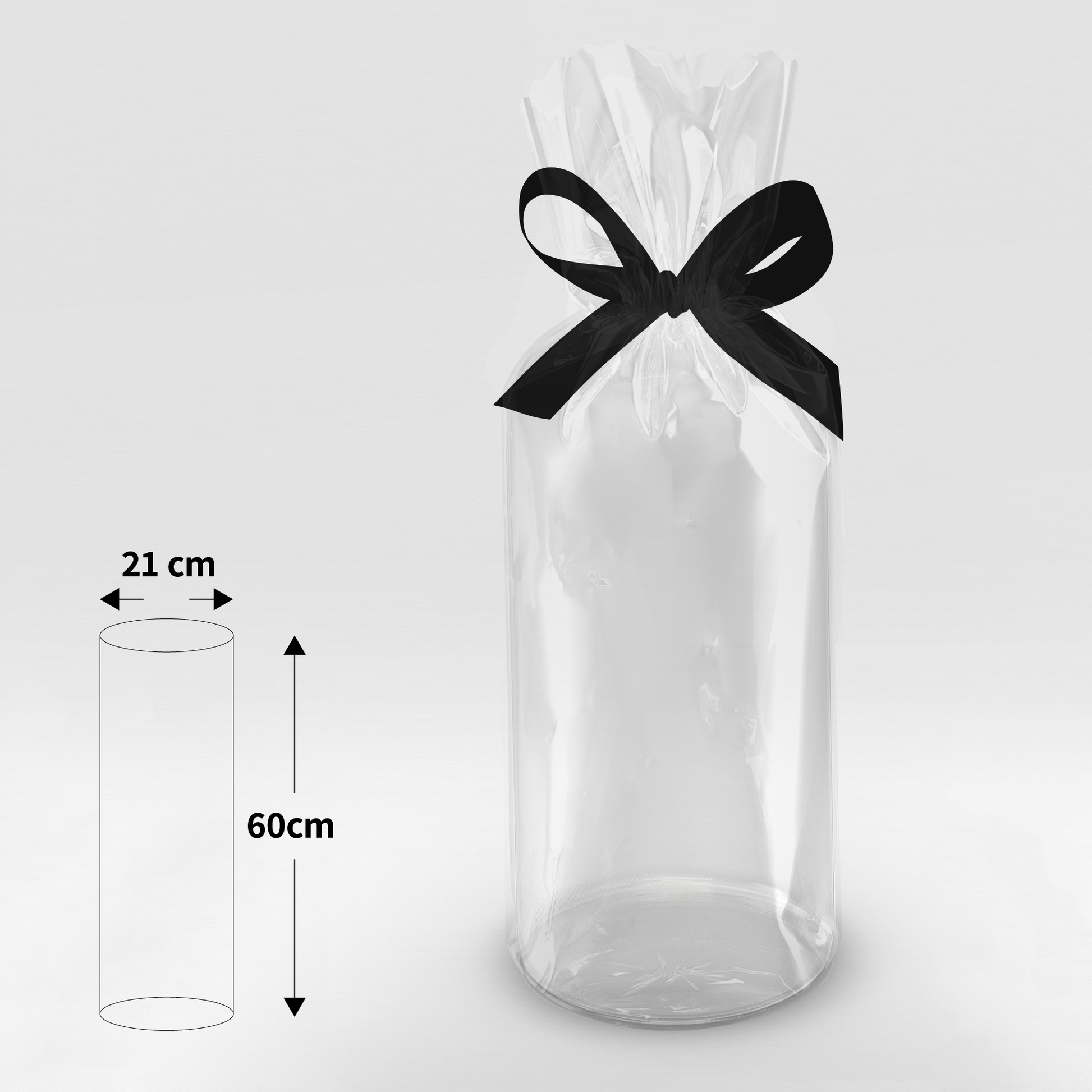 Diamantpose Cellofan - Ø21 x H60 cm - Pakke med 50 stk.