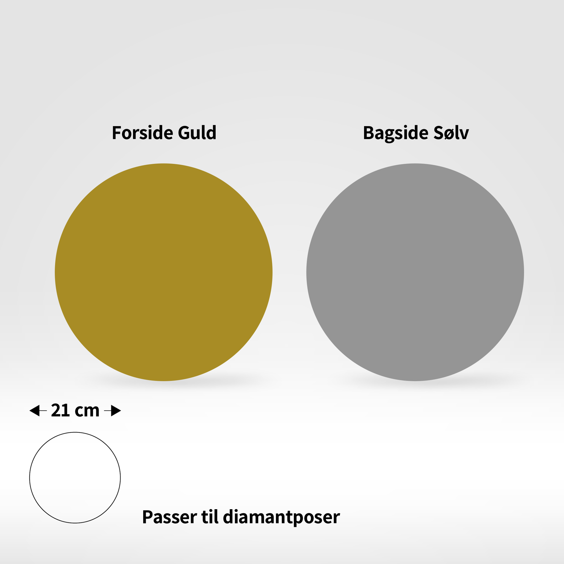 Papbund til diamantpose - Ø21 - Pakke med 50 stk.