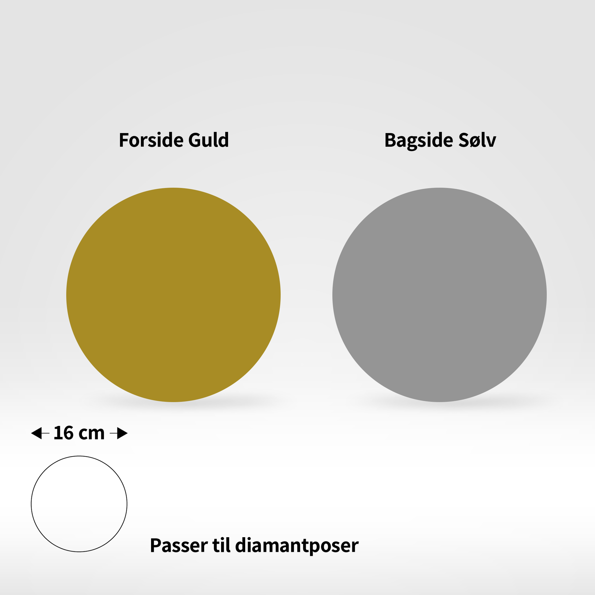 Papbund til diamantpose - Ø16 - Pakke med 50 stk.