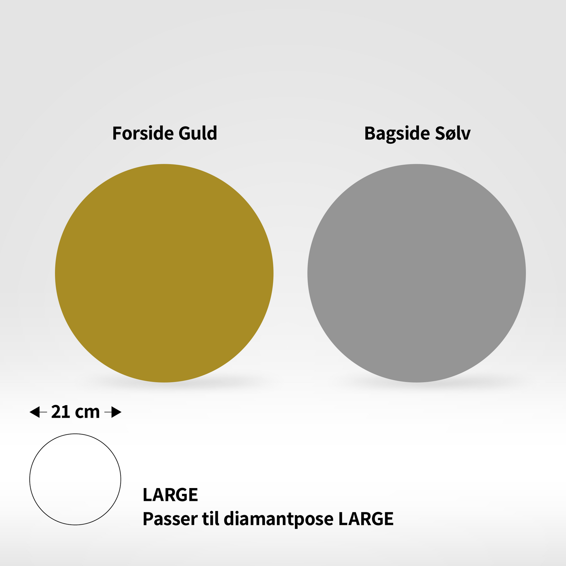 Papbund til diamantpose LARGE - Ø21 - Pakke med 50 stk.