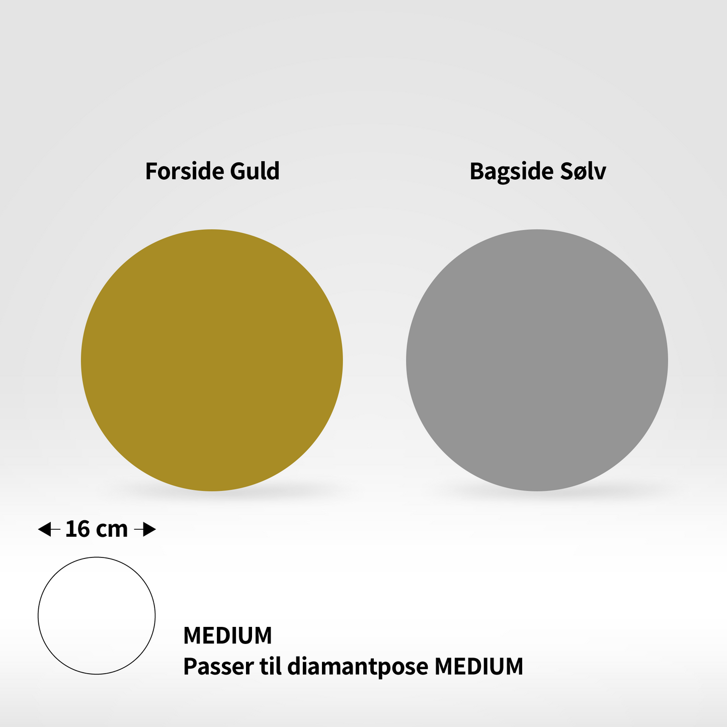 Papbund til diamantpose MEDIUM - Ø16 - Pakke med 50 stk.