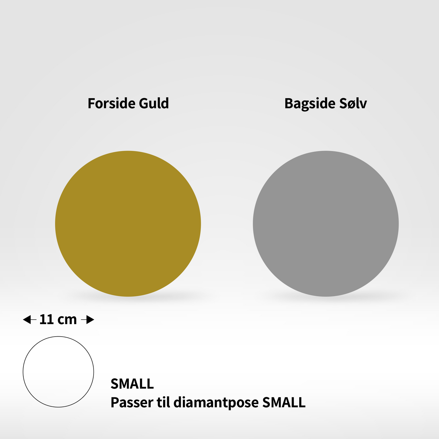 Papbund til diamantpose SMALL - Ø11 - Pakke med 50 stk.